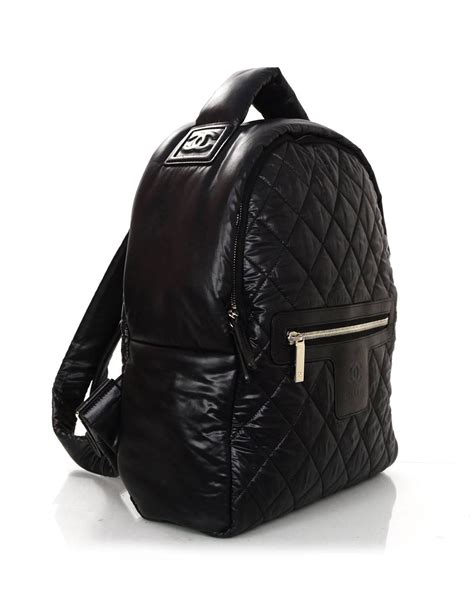 chanel 2016 black nylon coco cocoon backpack bag